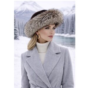Creation Almar Women's Silver Fox Roller Hat Montreal/Paris